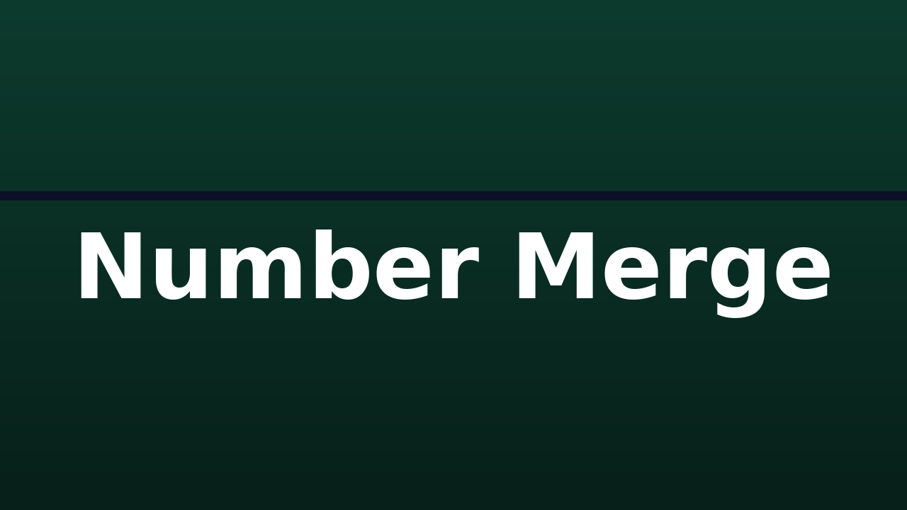 Number Merge