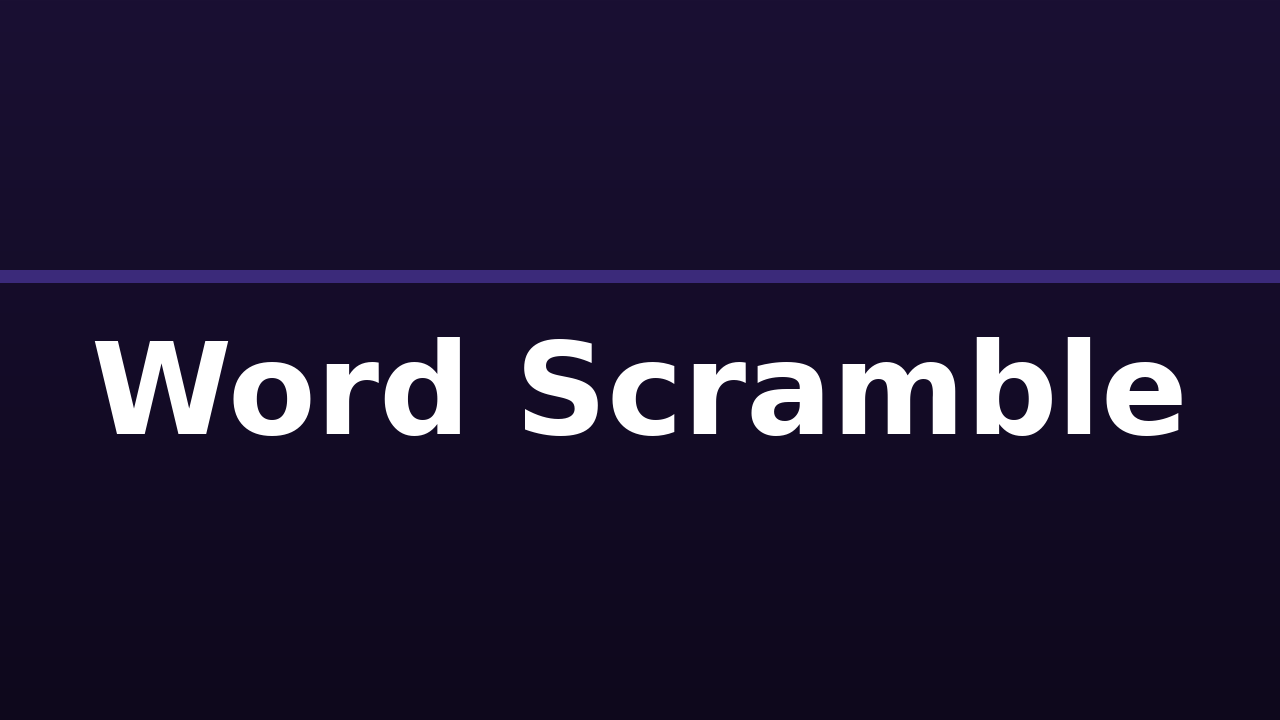 Word Scramble